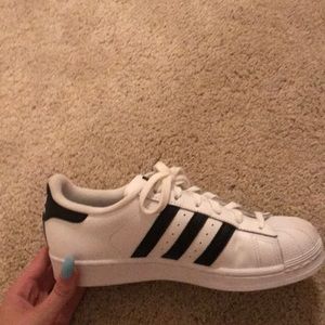adidas superstars !! worn once!! brand new